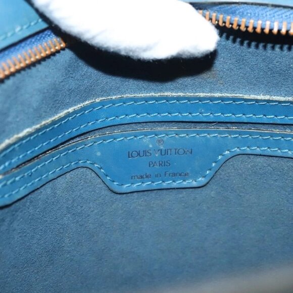 LOUIS VUITTON Epi Saint Jacques Poignees Long Bag Blue LV Auth - Picture 12 of 16